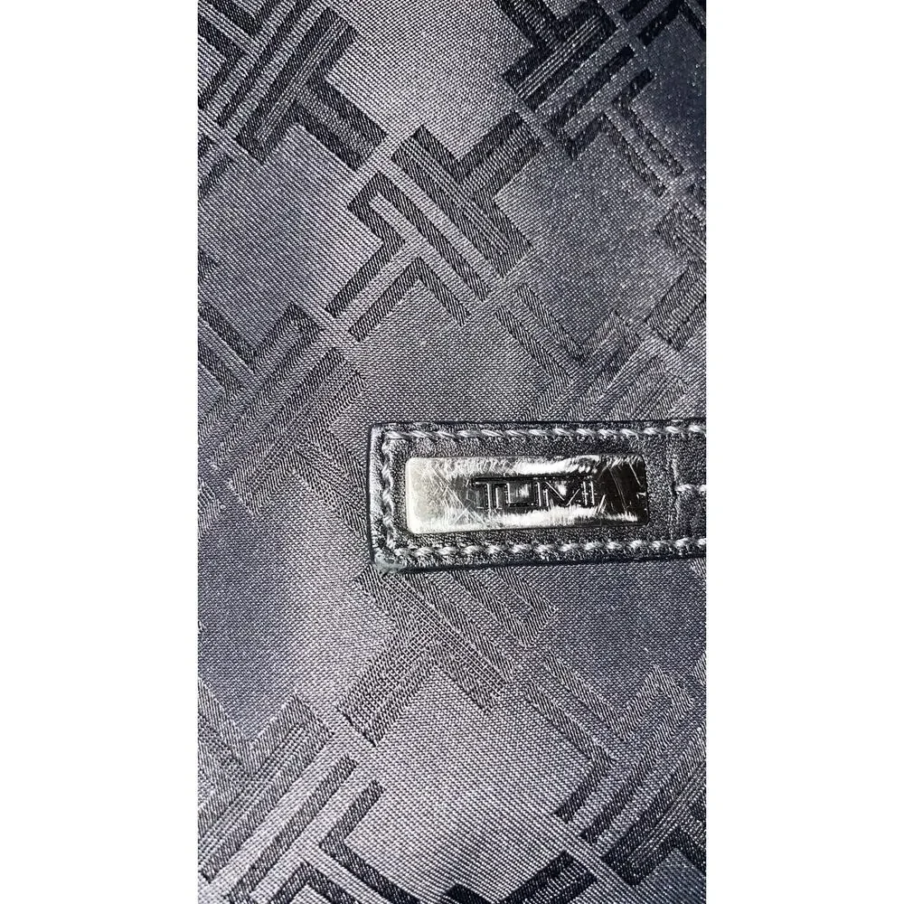 TUMI Black T Monogram Jacquard Leather Laptop Briefcase Travel Carry On